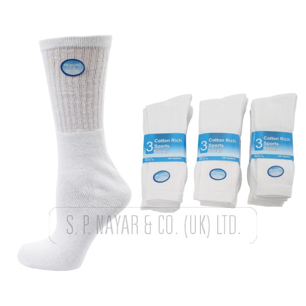 Men's Cotton Rich 3 Pair Pack Sport Socks