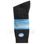 Men's Cotton Rich 3 Pair Pack Sport Socks