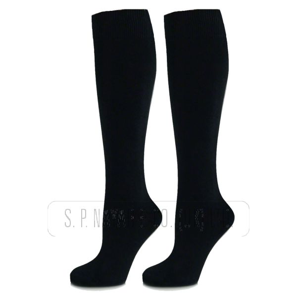 GIRLS PLAIN KNEE HIGH COTTON LYCRA SOCKS.