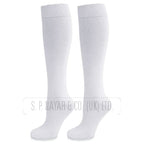 GIRLS PLAIN KNEE HIGH COTTON LYCRA SOCKS.