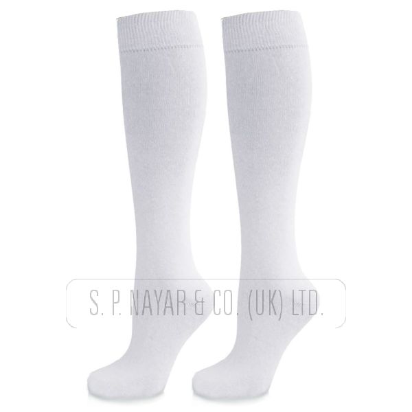 GIRLS PLAIN KNEE HIGH COTTON LYCRA SOCKS.