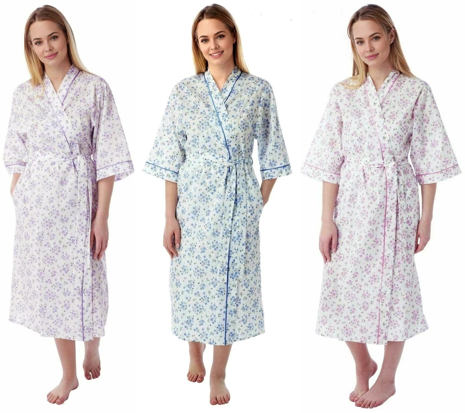 LADIES LAMROS FLORAL DESIGN POLYCOTTON WRAP
