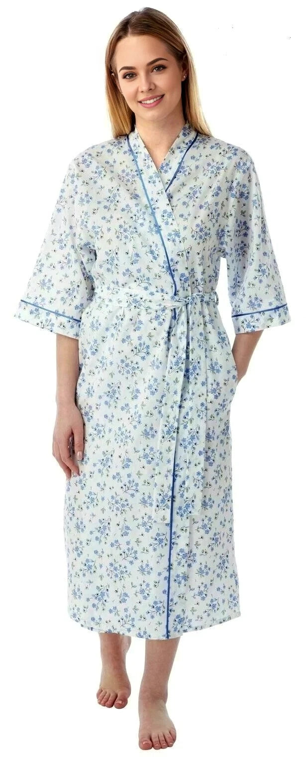 LADIES LAMROS FLORAL DESIGN POLYCOTTON WRAP