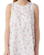 LADIES LAMROS SLEEVELESS FLORAL DESIGN POLYCOTTON NIGHTDRESS.