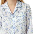 LADIES FLORAL DESIGN LONG SLEEVE POLYCOTTON PYJAMA BY LAMROS