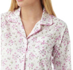LADIES FLORAL DESIGN LONG SLEEVE POLYCOTTON PYJAMA BY LAMROS